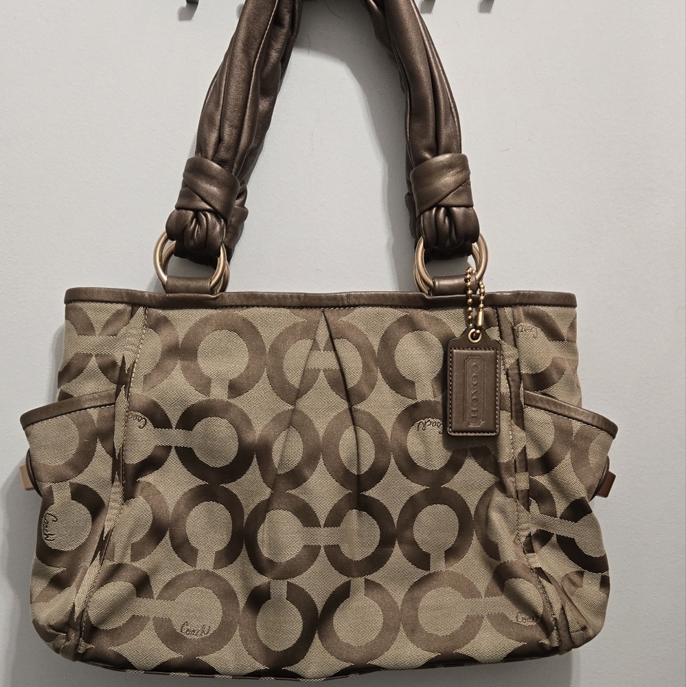 Coach Gray Signature Tote Bag